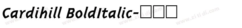 Cardihill BoldItalic字体转换